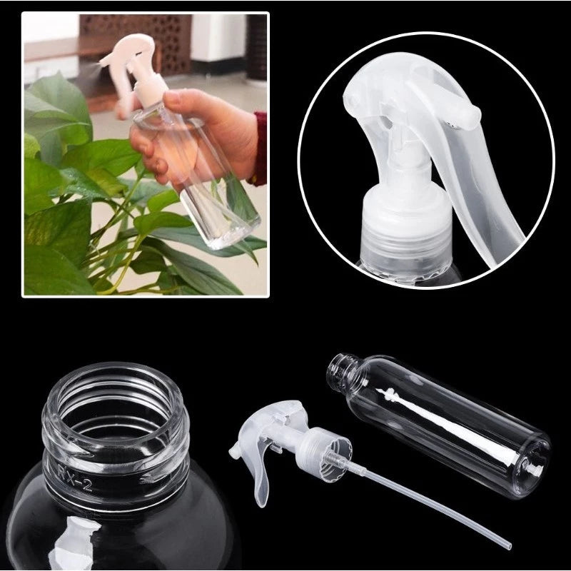 1PC 100ml Spray Bottle - Clear With White Trigger Spray Refillable Plastic Atomizer