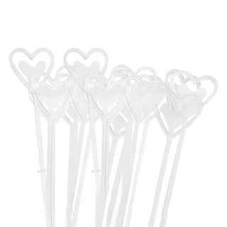 80pcs Plastic Heart Shape Card Holders for Floral Arrangements, Household Item, Wedding Decorations
