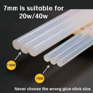 10pcs 7mm Transparent Hot Melt Gun Glue Sticks for Heat Pistol Gun Adhesive