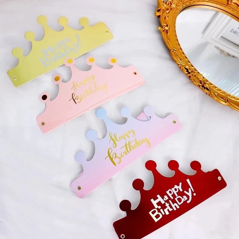 1pc Folding Birthday Hat – Happy Birthday Cake Party Hat Cap – Fun Party Decoration