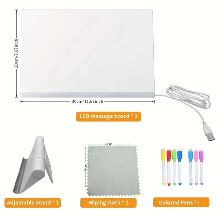 Light drawing board - children's erasable acrylic transparent writing board billboard stall
