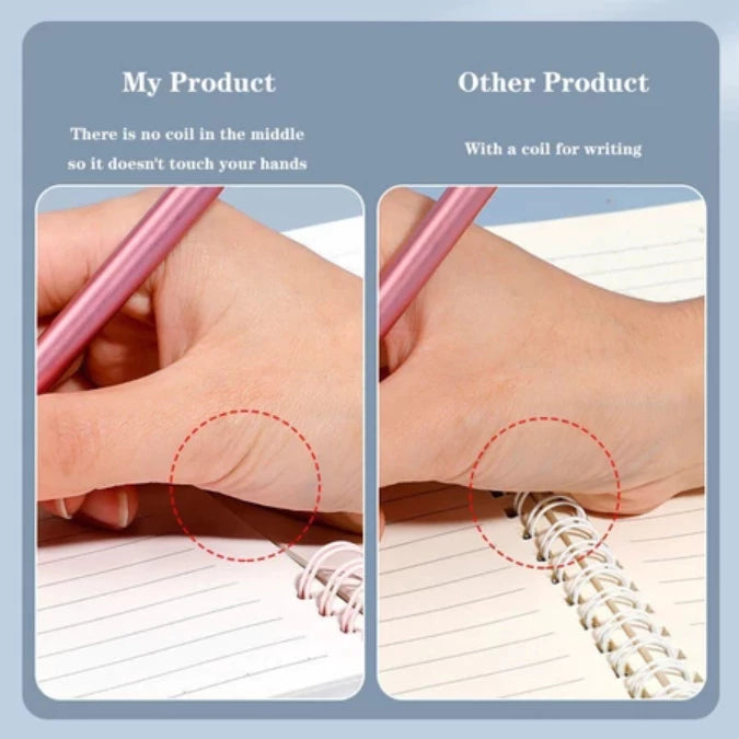 B5 Non-slip Loose-leaf Coil Notebook - horizontal line loose-leaf detachable Spiral notebook
