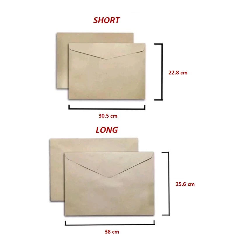 10pcs | BROWN ENVELOPE Short & Long - Office, School, Mailing Supplies, Letter Packaging