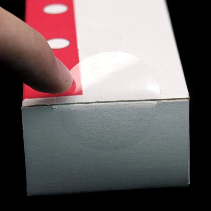 500pcs/sheets Self-adhesive Transparent sealing sticker SHEETS 2CM 2.5CM 3CM flat round