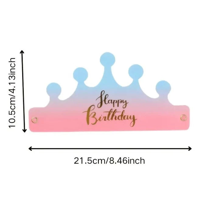 1pc Folding Birthday Hat – Happy Birthday Cake Party Hat Cap – Fun Party Decoration