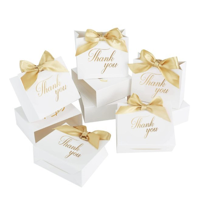 10pcs/set | Thank You Mini Gift Boxes - for Favors Wedding, Birthday, (Thick Kraft Paper)