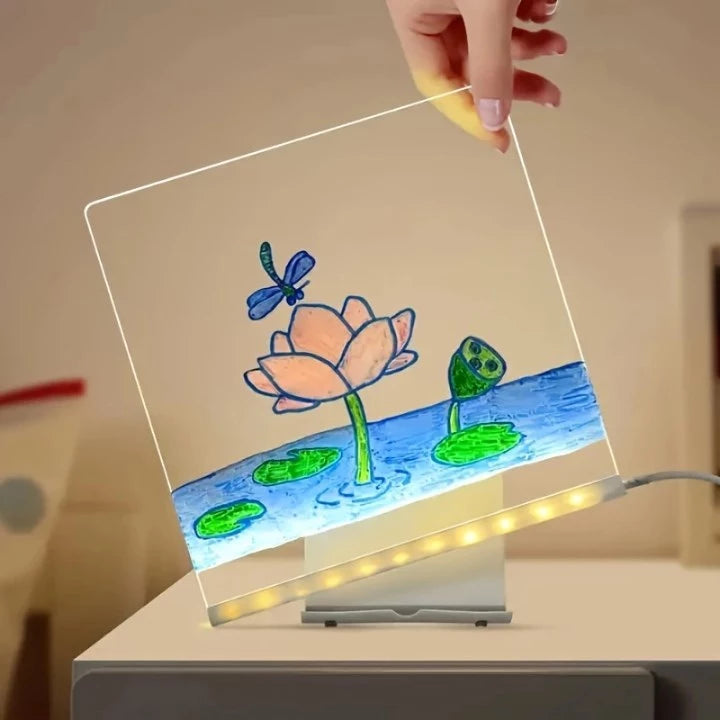 Light drawing board - children's erasable acrylic transparent writing board billboard stall
