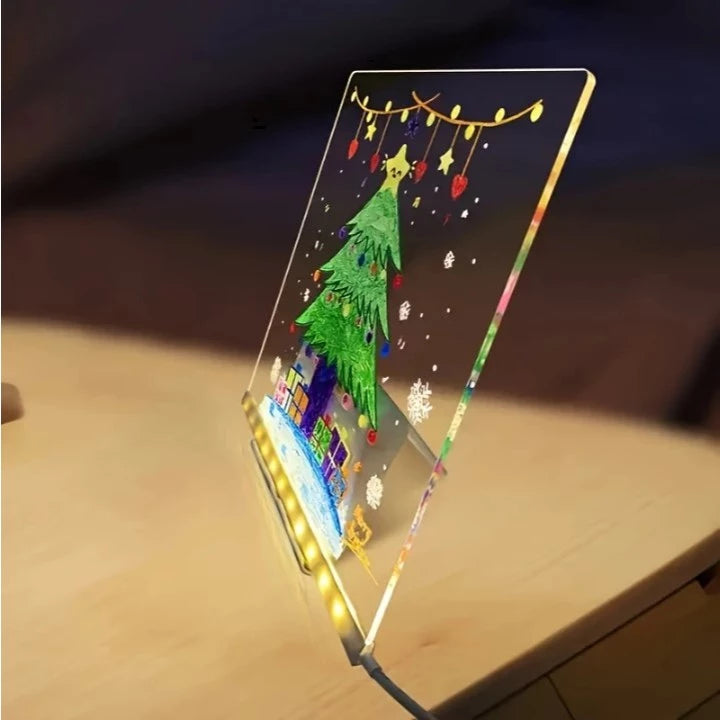 Light drawing board - children's erasable acrylic transparent writing board billboard stall