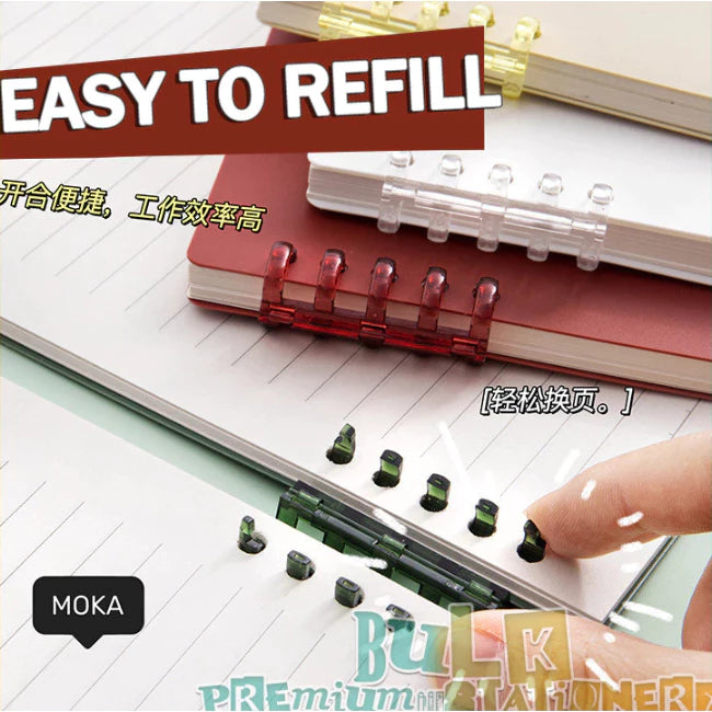 B5 Non-slip Loose-leaf Coil Notebook - horizontal line loose-leaf detachable Spiral notebook
