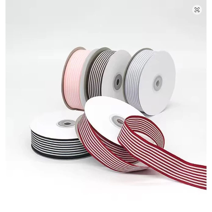 25mm | 5 yards Wide Stripe Ribbon Fresh Flower Gift Box Packaging Polyester Durable Ribbon