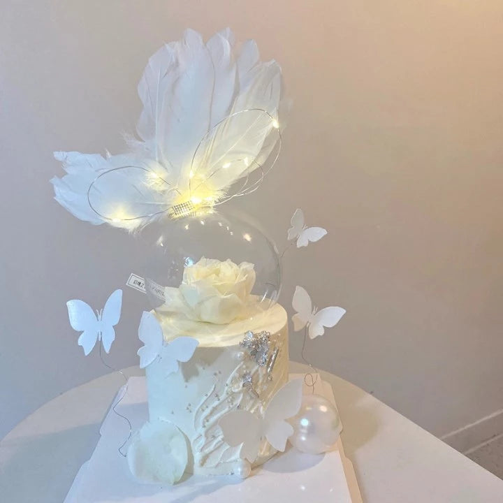 10Pcs/set 3D Butterfly Cake Topper Cards – Elegant Dessert Decorations for Parties & Home