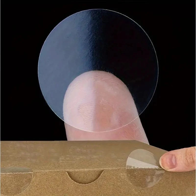 500pcs/sheets Self-adhesive Transparent sealing sticker SHEETS 2CM 2.5CM 3CM flat round