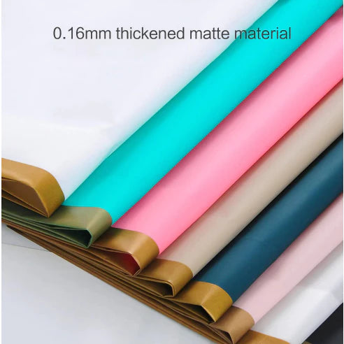 50pcs/set Frosted Gold Lining Tote Bag High Quality Plastic Handlebag and packaging souviner