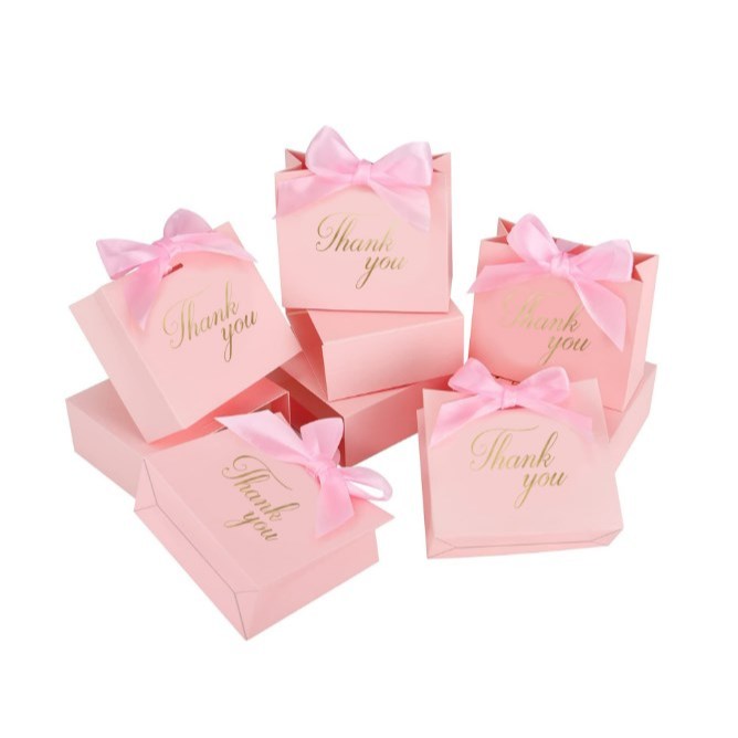 10pcs/set | Thank You Mini Gift Boxes - for Favors Wedding, Birthday, (Thick Kraft Paper)