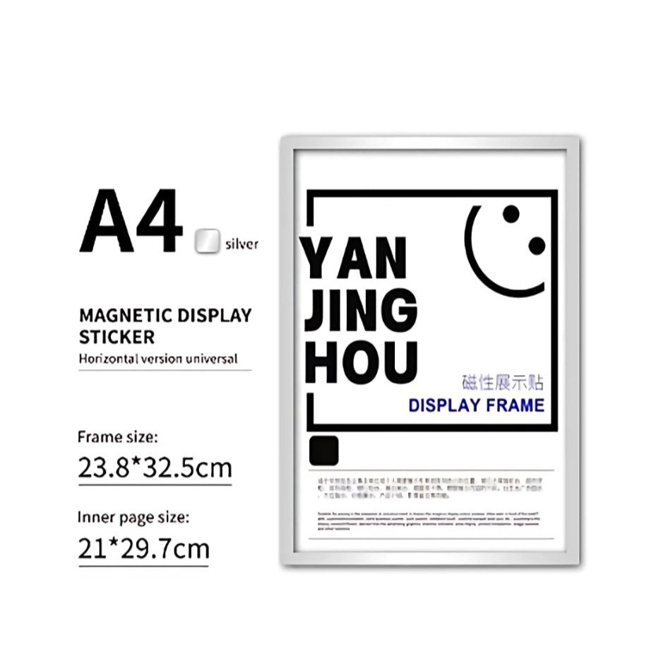 5pcs | Magnetic Photo Frames - DIY Wall Decor Photo Certificate Office Sticker Wall Frame