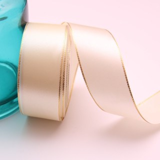 4cm double gold edge ribbon - satin ribbon, decorative ribbon, gift packaging, Ribbons