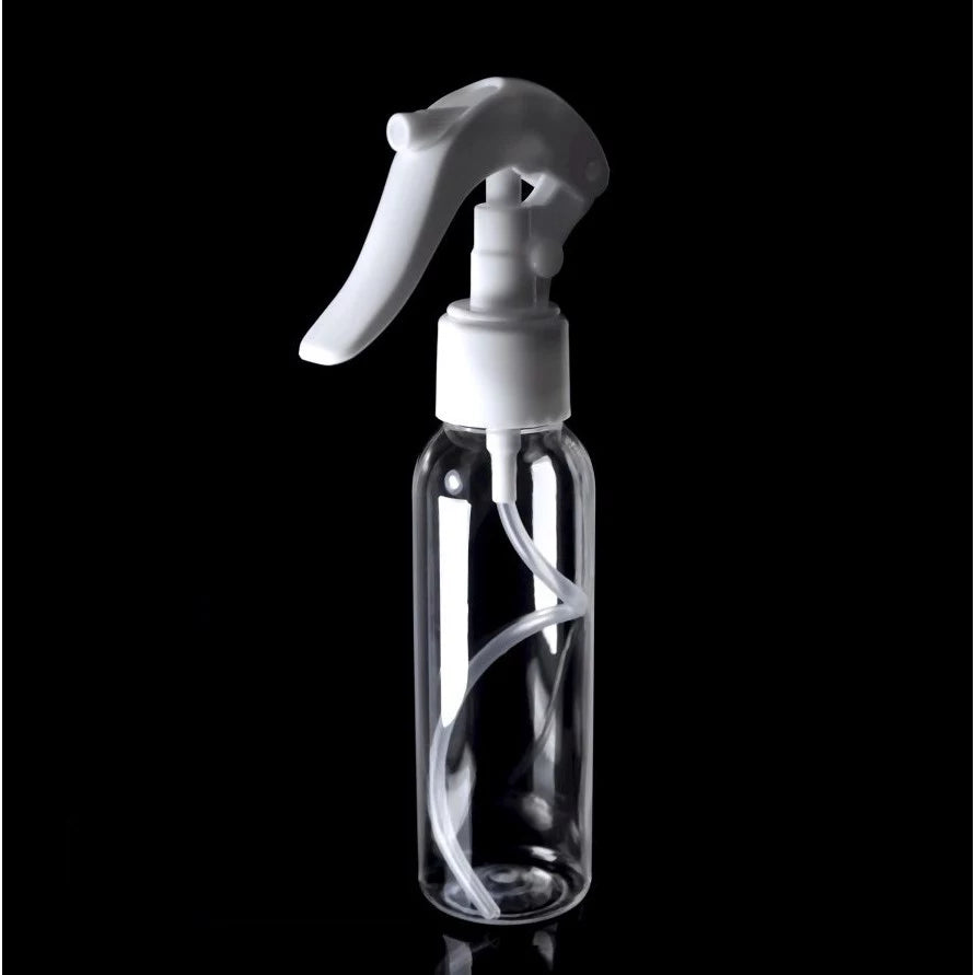 1PC 100ml Spray Bottle - Clear With White Trigger Spray Refillable Plastic Atomizer