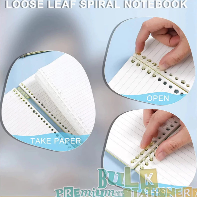 B5 Non-slip Loose-leaf Coil Notebook - horizontal line loose-leaf detachable Spiral notebook
