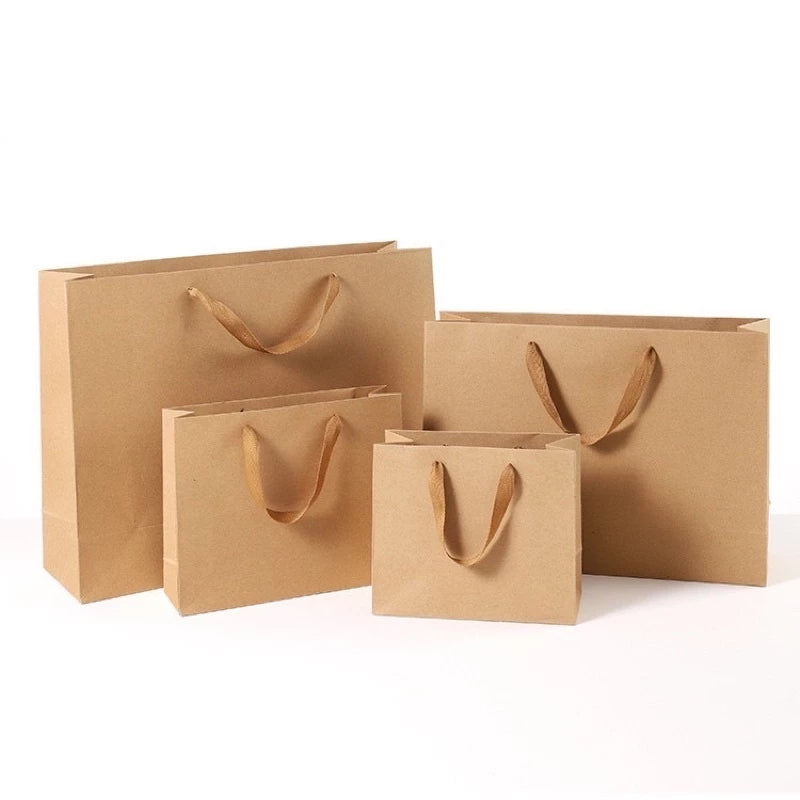 10PCS | PAHIGA Gift Paper Bag with Handles Craft Package Paper Gift Box Jewelry Birthday Decoration