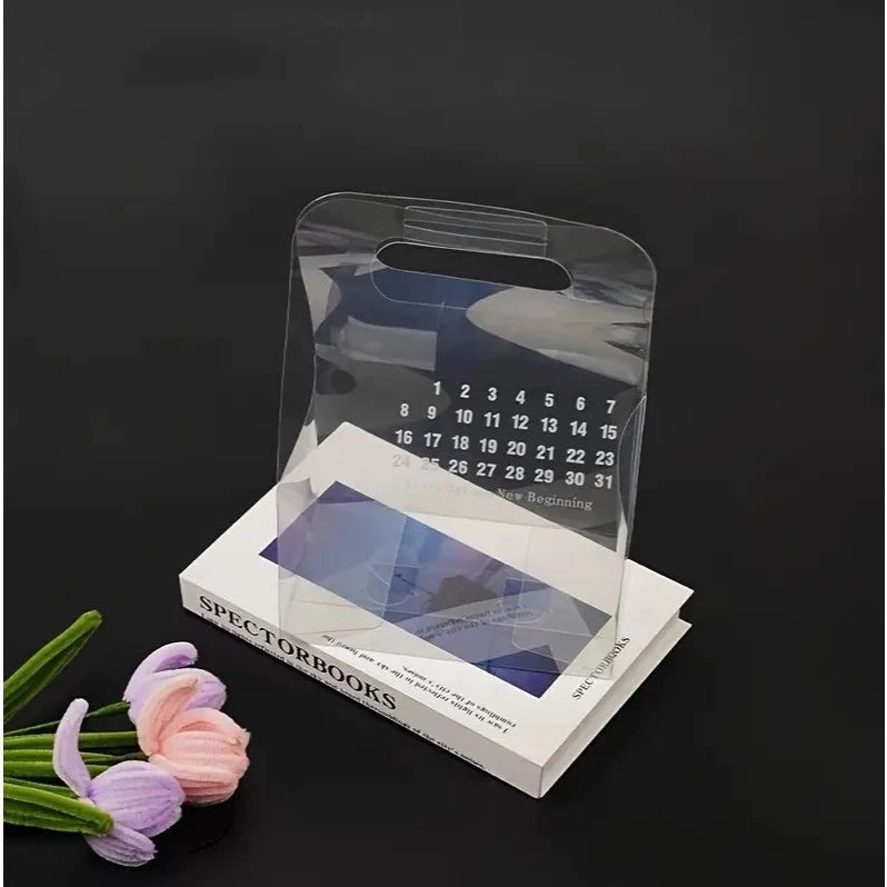 Transparent PVC Flower Cake Calendar Bags - Suitable for Events and Celebrations
