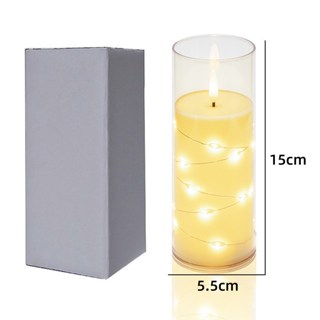 Copper Wire Flameless Candles With Embedded Star Strings, LED candles, Romantic Atmltwosphere Decor.