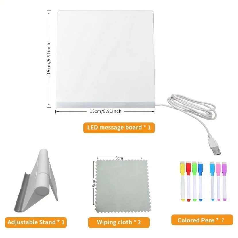 Light drawing board - children's erasable acrylic transparent writing board billboard stall