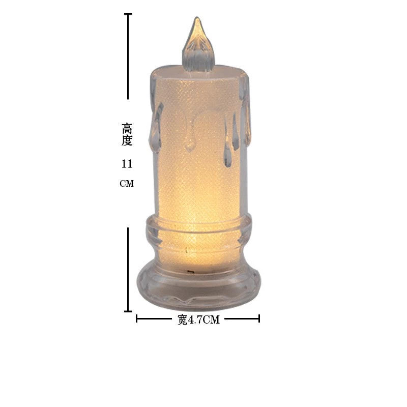 Flameless Tea Lights Candles Transparent Crystal Teardrop LED Candle Lights