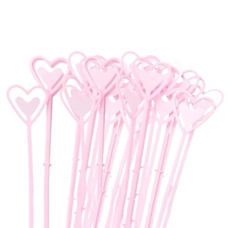 80pcs Plastic Heart Shape Card Holders for Floral Arrangements, Household Item, Wedding Decorations