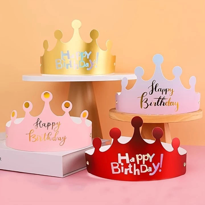 1pc Folding Birthday Hat – Happy Birthday Cake Party Hat Cap – Fun Party Decoration