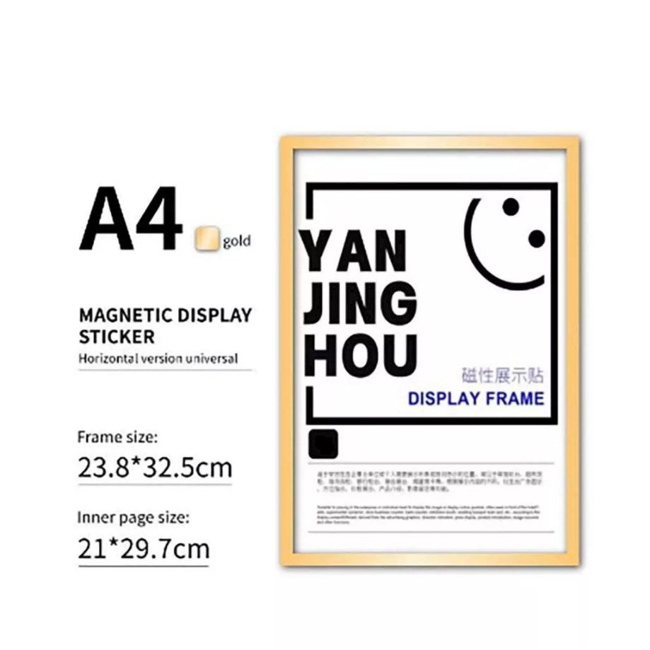 5pcs | Magnetic Photo Frames - DIY Wall Decor Photo Certificate Office Sticker Wall Frame