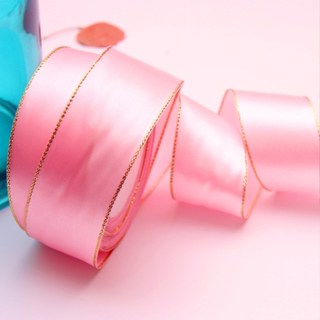 4cm double gold edge ribbon - satin ribbon, decorative ribbon, gift packaging, Ribbons