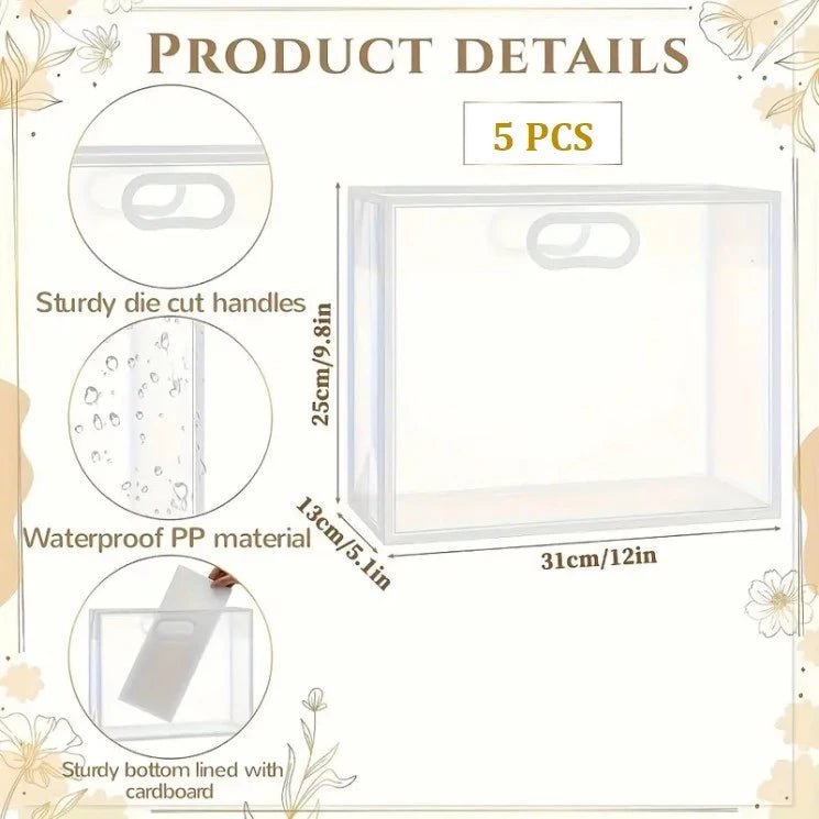 Colored Lining Clear Plastic PVC - for Souvenir Birthday Parties, Weddings, Xmas, ect