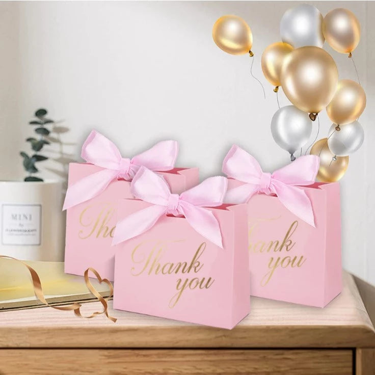 10pcs/set | Thank You Mini Gift Boxes - for Favors Wedding, Birthday, (Thick Kraft Paper)