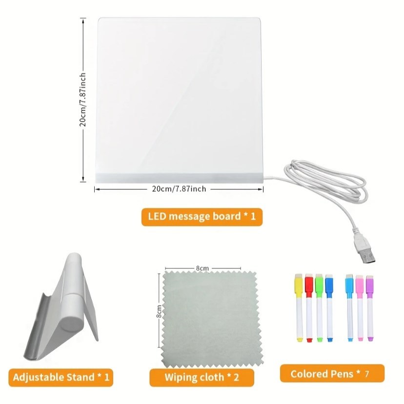 Light drawing board - children's erasable acrylic transparent writing board billboard stall