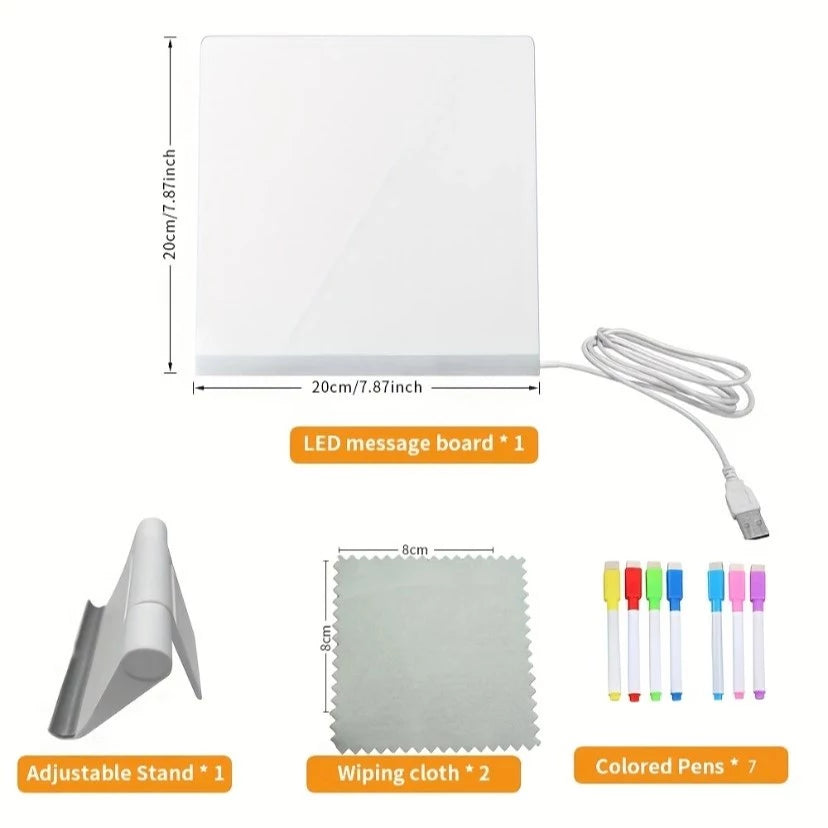 Light drawing board - children's erasable acrylic transparent writing board billboard stall
