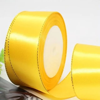 4cm double gold edge ribbon - satin ribbon, decorative ribbon, gift packaging, Ribbons