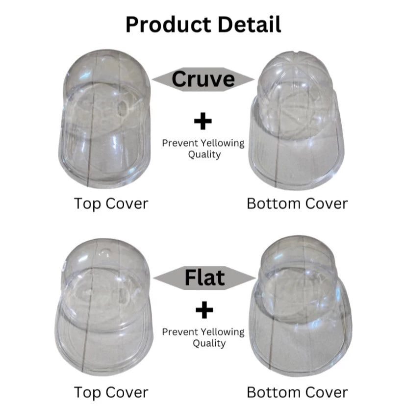 Cap Case Protector - Curve Brim & Flat Brim Transparent for Display and Collections