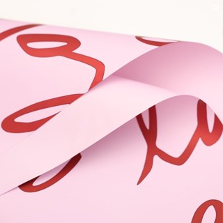 20pcs Love Floral Bouquet Wrapping Paper - Waterproof, Perfect for Romantic Gift Wrapping