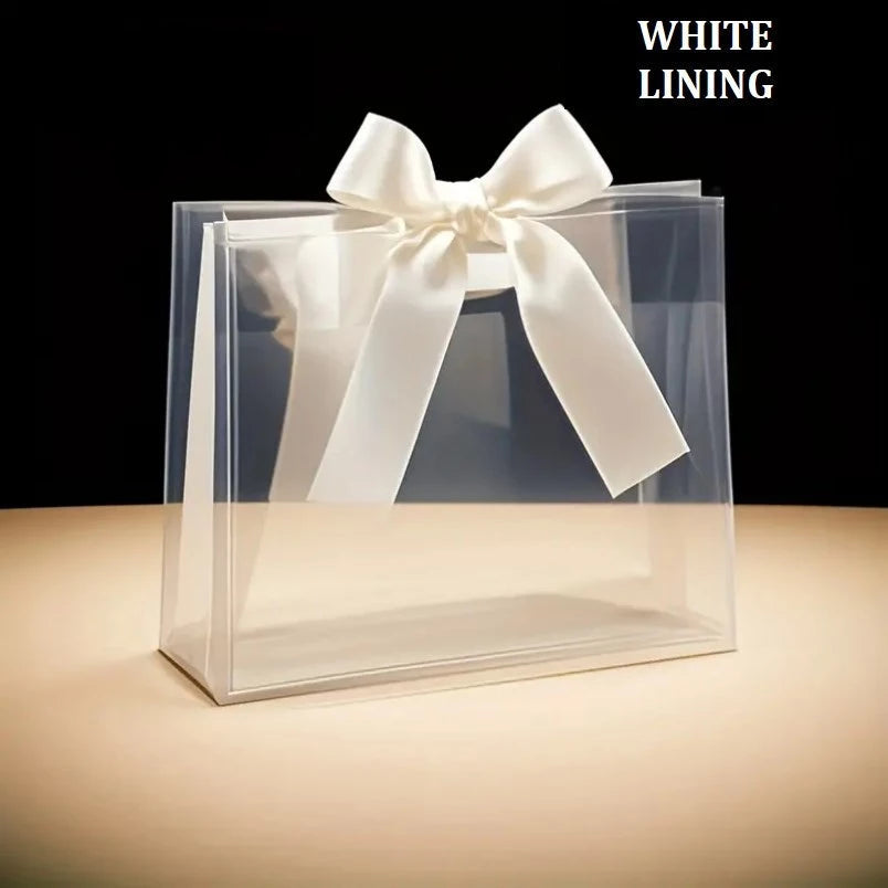 Colored Lining Clear Plastic PVC - for Souvenir Birthday Parties, Weddings, Xmas, ect