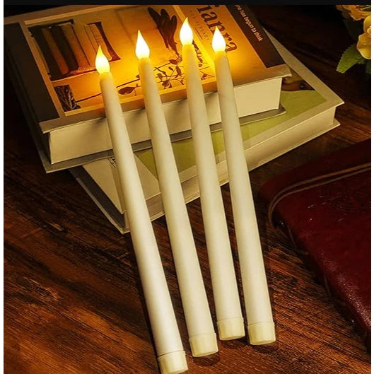 1pc LED Long Pole Candle Light Realistic Flickering Flameless Taper Candles