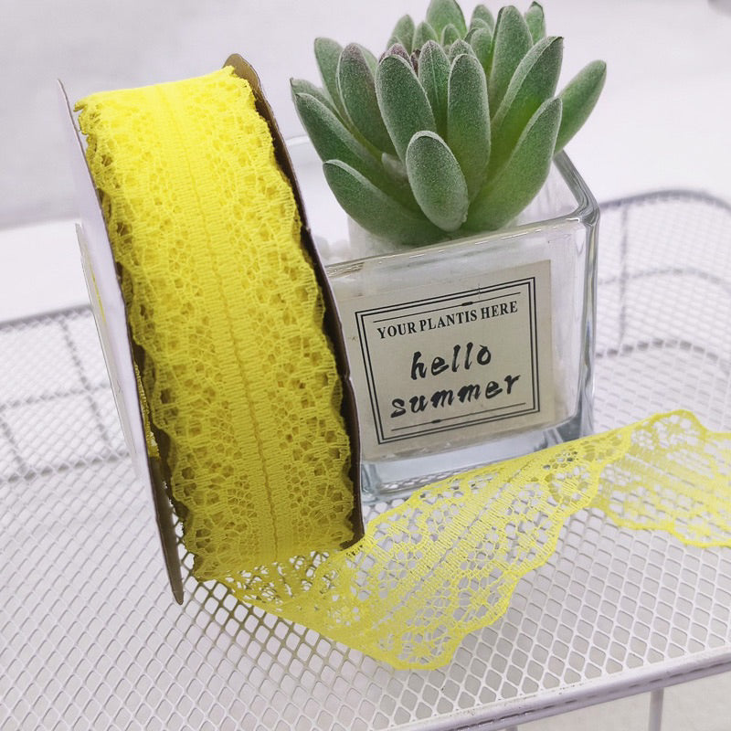 3cm (25Yards) Roll lace ribbon DIY made lace streamer bow edging gift ribbon