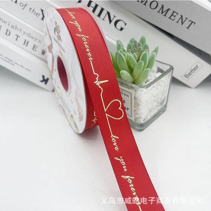HEARTBEAT 5 yards Grosgrain Satin Ribbons Diy Wedding Christmas Party Decoration