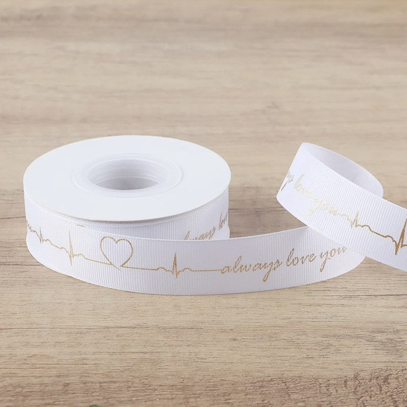 HEARTBEAT 5 yards Grosgrain Satin Ribbons Diy Wedding Christmas Party Decoration
