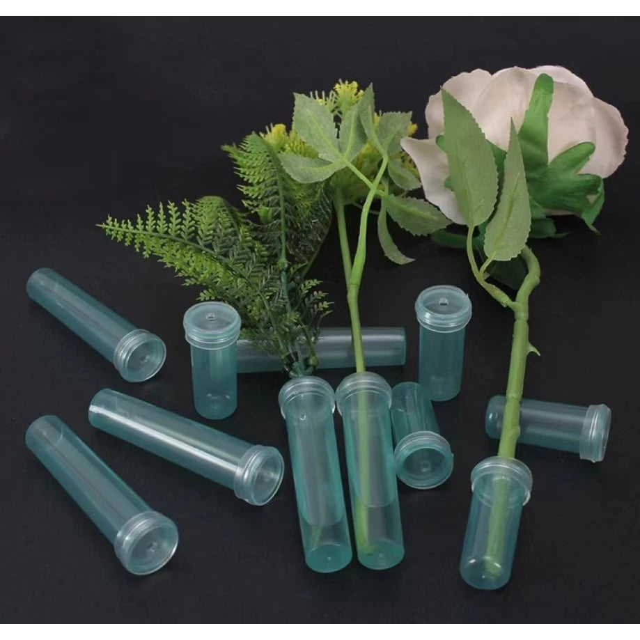 50pcs Plastic Floral Water Tubes - Flower Hydration Tubes for Roses & Small Blooms
