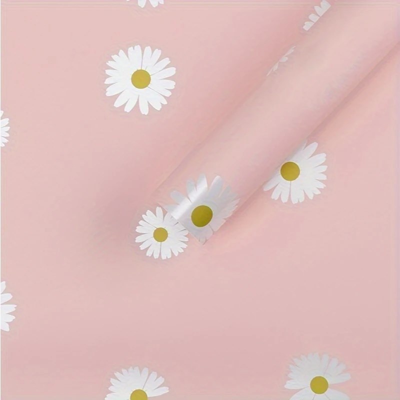 20pcs | Daisy Bouquet Wrapping Paper – Fresh as You Floral Design Perfect for fresh bouquets, gift