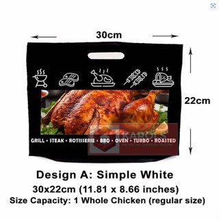 50pcs Chicken Plastic Bag Packaging Ziplock for Lechon Belly Binzap Fruits Liempo Box