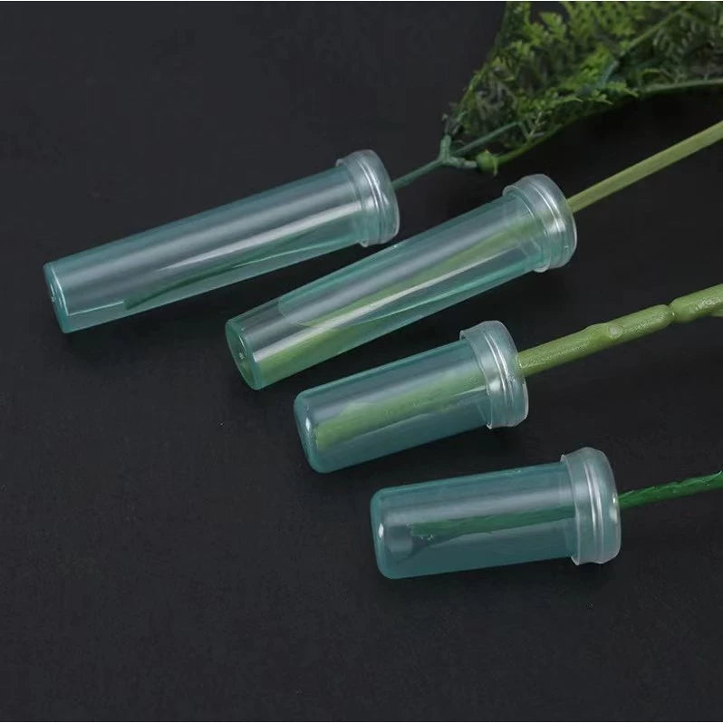 50pcs Plastic Floral Water Tubes - Flower Hydration Tubes for Roses & Small Blooms