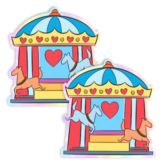 Carnival Laminated Paper Bag Special-shaped White Card Boutique Gift Bag 21*17*13.5cm