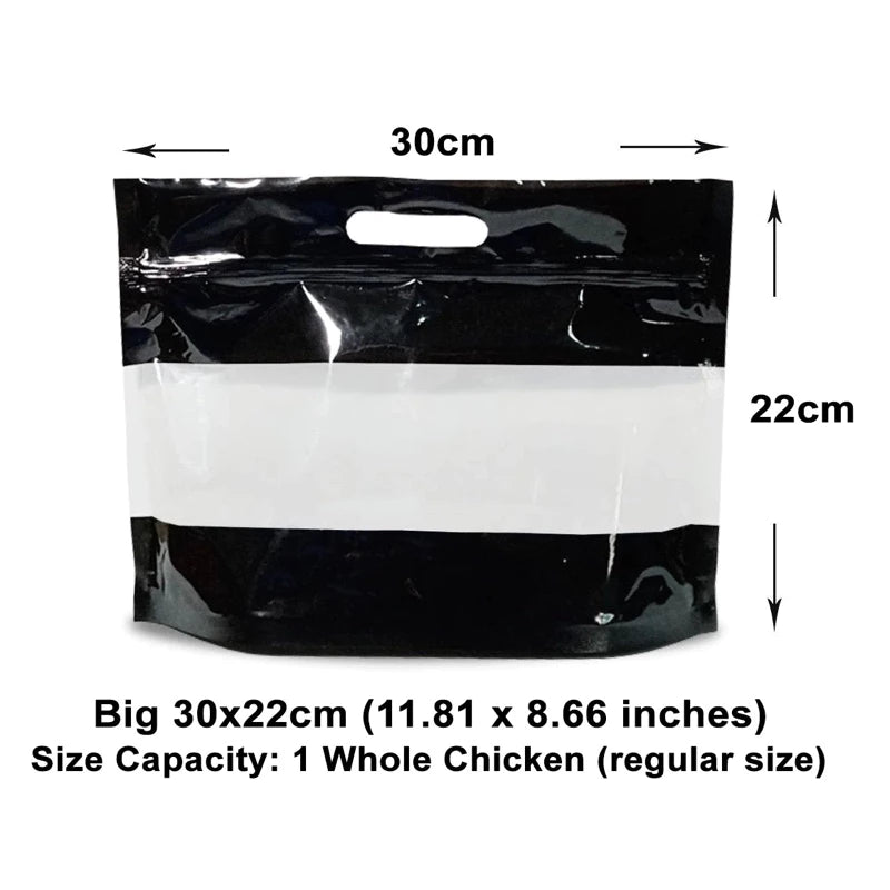 50pcs Chicken Plastic Bag Packaging Ziplock for Lechon Belly Binzap Fruits Liempo Box