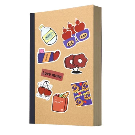 DIY A5/B5 128 Sheets notebook FREE 50pcs STICKER retro thick durable blank diary notepad
